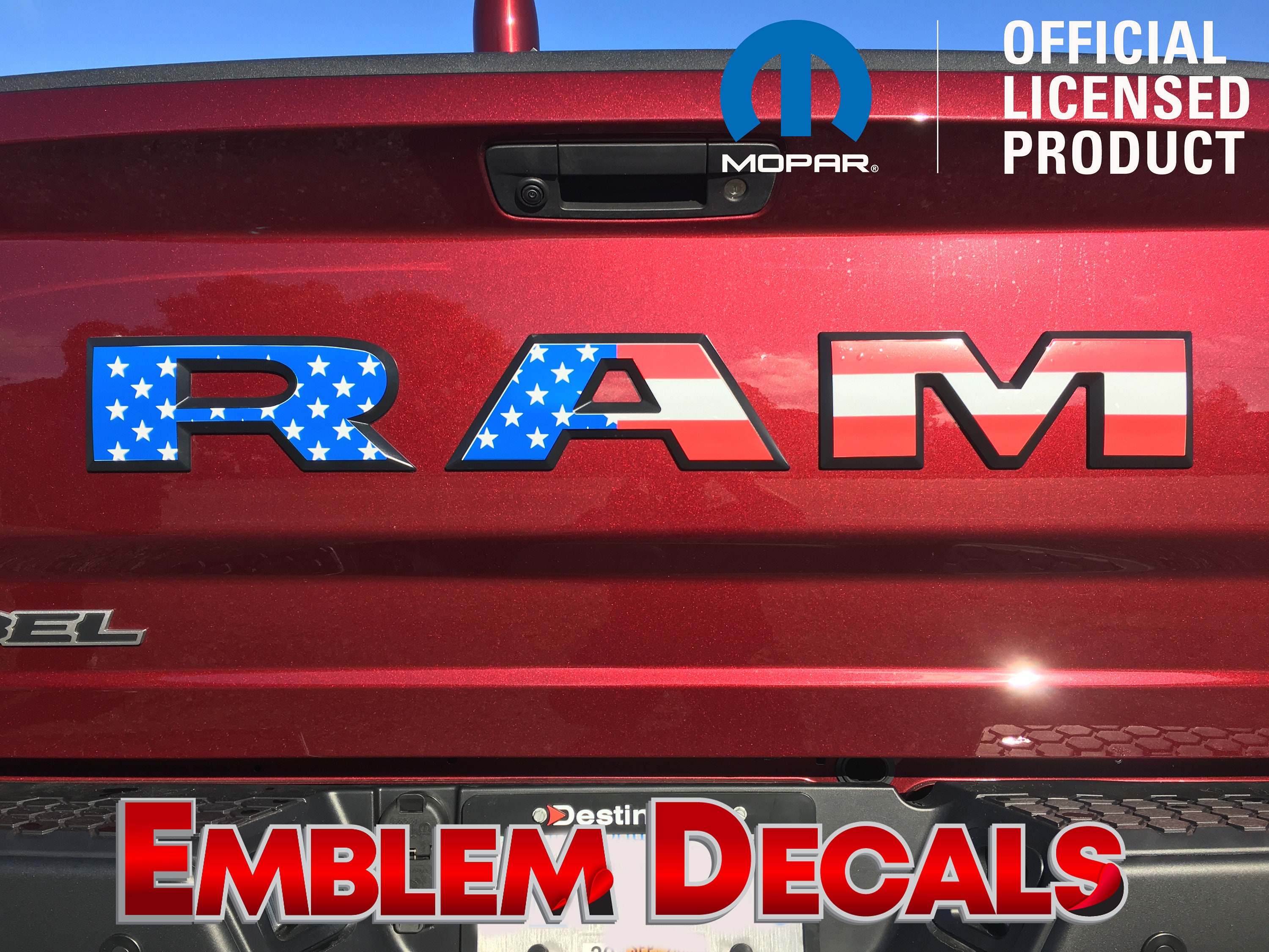 20192022 DODGE RAM REBEL RAM TAILGATE EMBLEM OVERLAY DECAL VINYL