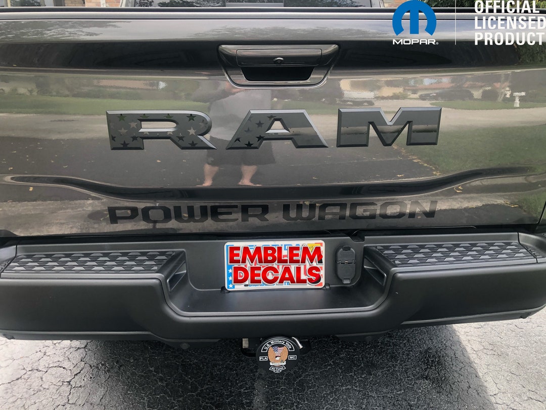 RAM 2500 Power Wagon Tailgate Emblem USA or Solid Color Decals 2019