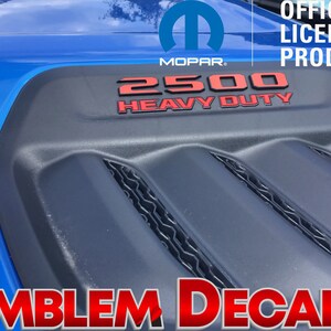 thumbnail image 2 of RAM 2500 HD Hood Emblem Vinyl Overlay Decal - 2019+ Front Badge Cover By 440 Graphics 2 of 5
