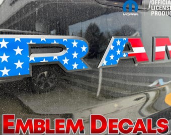 RAM 2500 Tailgate Emblem Decal USA Designs & Solid Color 2025 2026