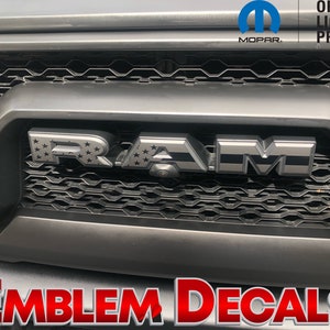 RAM 2500 Power Wagon Grill Emblem Decals 2021 2022 2023 2024 Solid and USA Designs