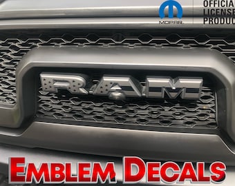 RAM 2500 Power Wagon Grill Emblem Decals 2021 2022 2023 2024 Solid and USA Designs