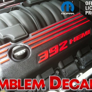 Dodge Charger 392 Hemi Engine Decal 09 2010 11 12 13 14 15 16 17 18 19 2020 2021 2022 2023