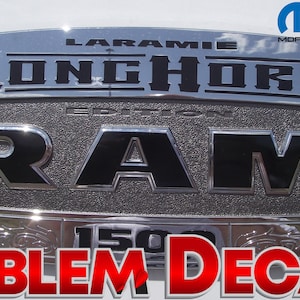 RAM 1500 2500 3500 LongHorn Emblem Decals 2013 2014 2015 2016 2017 2018