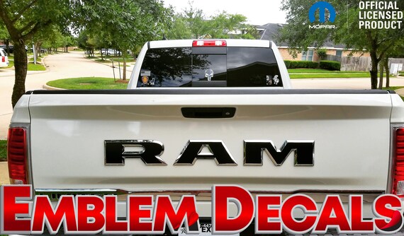 thumbnail image 2 of Mopar OEM 19-21 Ram 1500 Limited Rear Liftgate Nameplate Emblem - Gloss Black 68276325AD 2 of 3