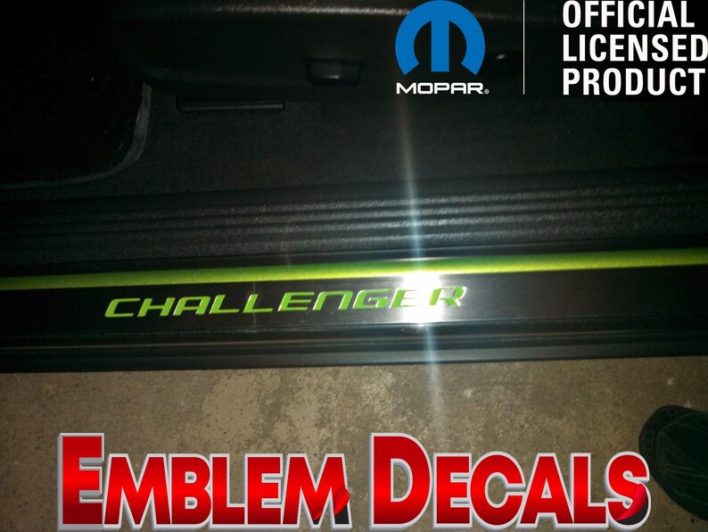 Dodge Challenger Door Sill Plate Decal 2008 2009 2010 2011 2012 2013 ...