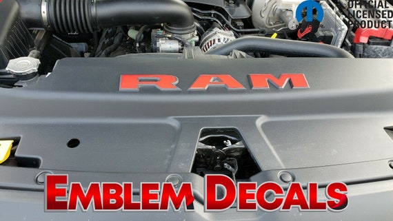Ram 1500 5.7L V8 DT RAD SHROUD Decal Overlay Decal 2019 2020 2021 2022 2023 2024