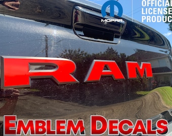 Ram 2500 Power Wagon REBEL Tailgate Emblem USA Decals 2023 2024   USA and Solid Colors
