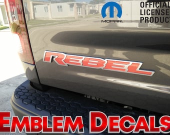 RAM REBEL Rear Emblem Decals 2016 2017 2018