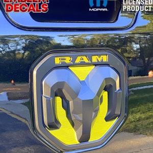 RAM 1500 DT Tailgate Head Emblem Decals 2019 2020 2021 2022 2023 2024 image 9