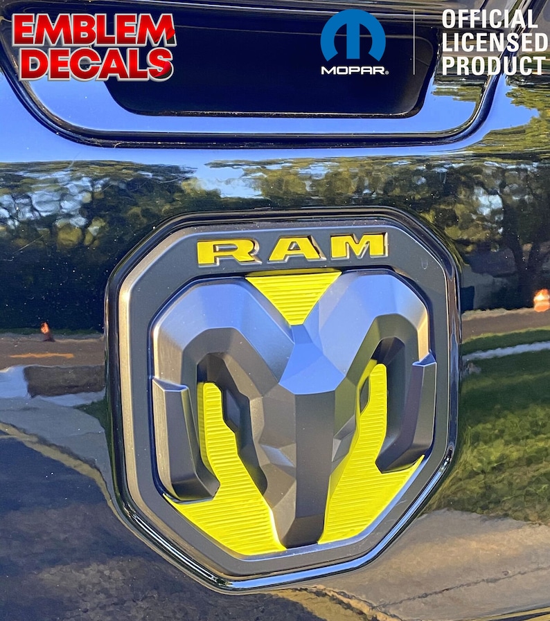 RAM 1500 DT Tailgate Head Emblem Decals 2019 2020 2021 2022 2023 2024 image 9