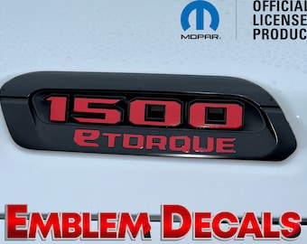 RAM 1500 DT " 1500 ETORQUE " Hood Emblems Overlay Decal 2025 2026
