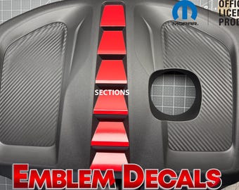 Ram 1500 RHO Twin Turbo Engine Cover Overlay Decal with Center Stripe 2025 2026