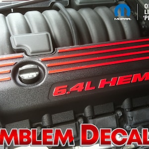 Chrysler 300 6.4L Hemi Engine Decals SRT 2009 2010 11 12 13 14 15 16 17 18 19 2020 2021 2022