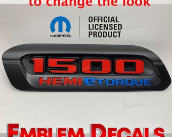 RAM 1500 DT HEMI ETORQUE Hood Emblem Overlay Decal – Fits 2021–2024 Sport Models