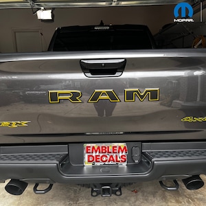 RAM 1500 TRX Tailgate Package Emblem Overlay 2 TONE Decal 2021 2022 2023 2024