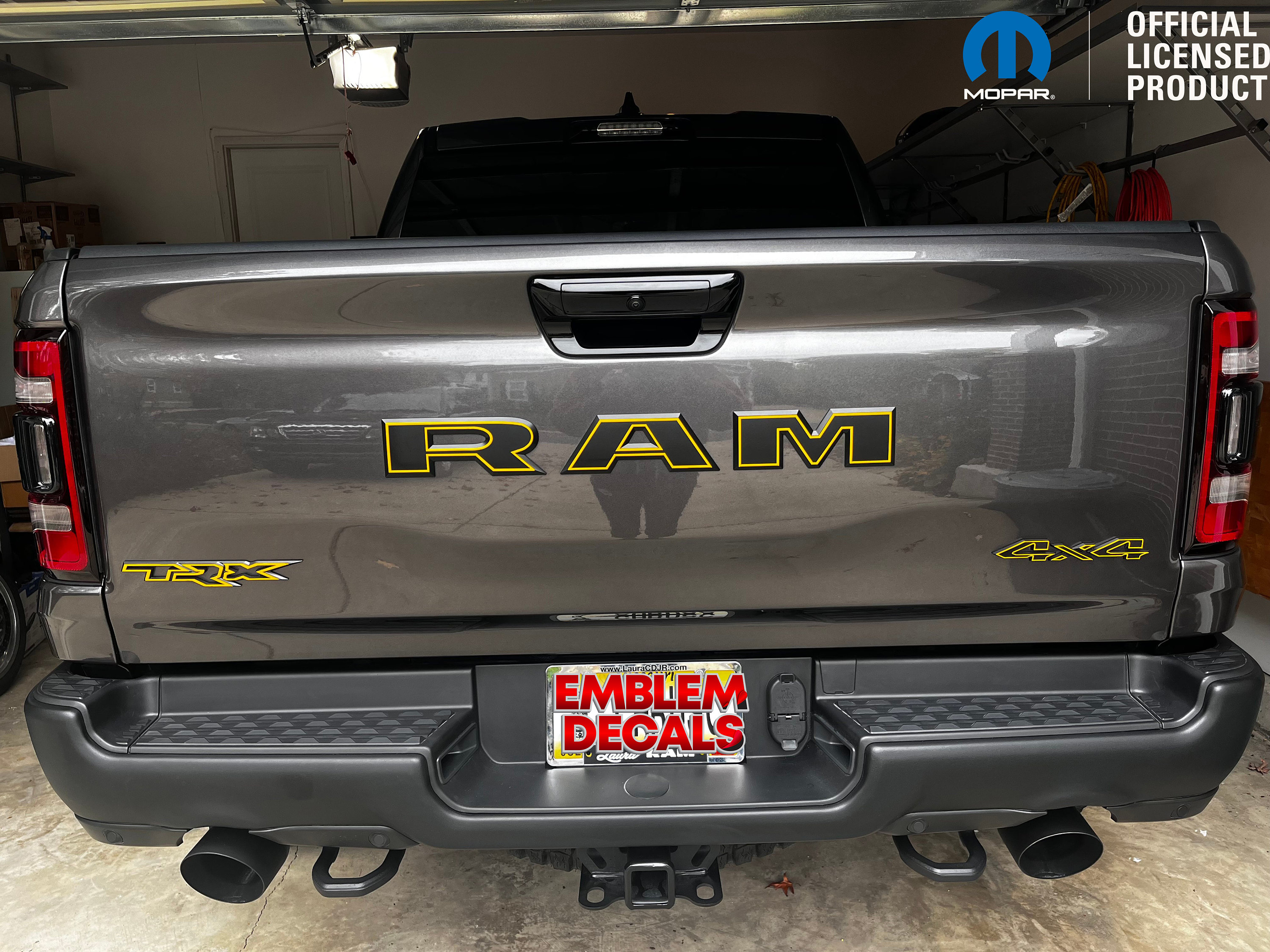 Ram Letters Tailgate TRX Tailgate Emblem Overlay Decal – Vinyl Sticker For  2021-2024 Ram TRX, Made In USA Vinyl Graphic For Ram TRX