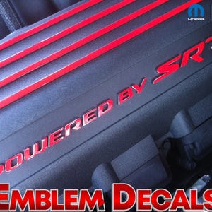 Dodge Charger POWERED BY SRT Engine Decal 2011 2012 2013 2014 2015 2016 2017 2018 2019 2020 2021 2022 2023