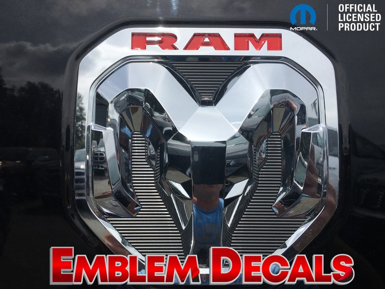 RAM 1500 DT Tailgate Head Emblem Decals 2019 2020 2021 2022 2023 2024 image 10