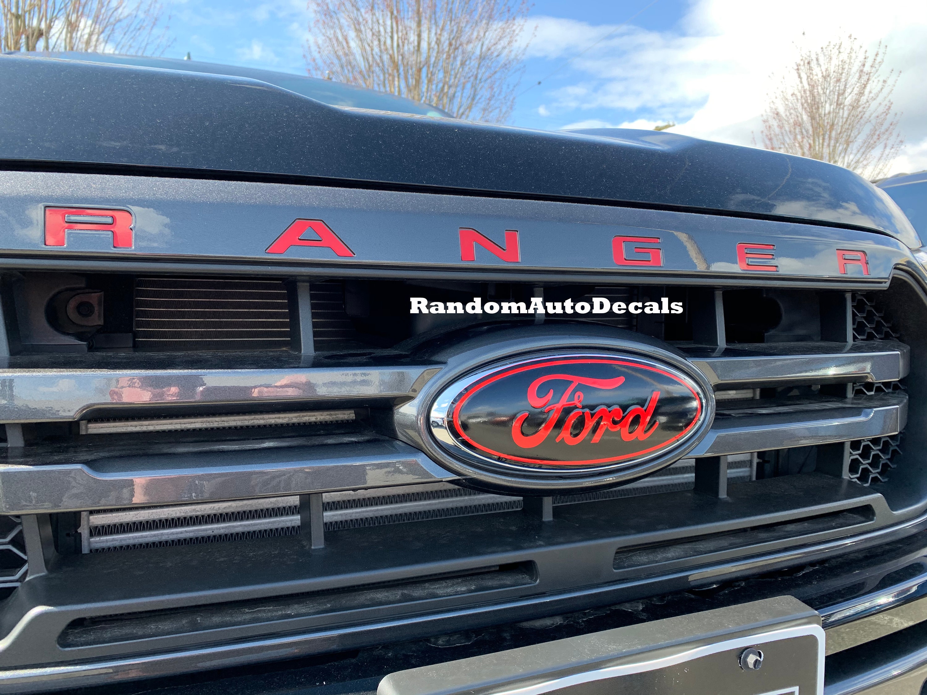 Ford Ranger Grill COMBO Emblem Insert Decals 2019 2020 2021 Etsy