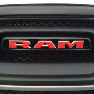 RAM 1500 Classic or Warlock ONLY  - Grill Emblem Decals Solid Colors & USA Design 2019 2020 2021 2022 2023 2024