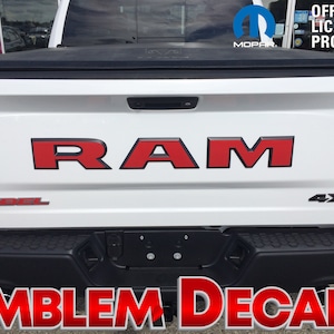 Classic / Warlock ONLY RAM Tailgate Emblem Decals 2019 2020 2021 2022 2023 2024