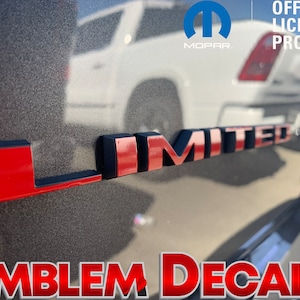 Ram 1500 "LIMITED" Emblem Decal Overlay Decal 2025