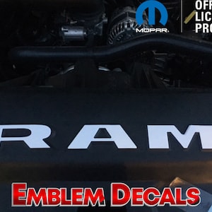 Ram 1500 5.7L V8 DT RAD SHROUD Decal Overlay Decal 2019 2020 2021 2022 2023 2024 afbeelding 6