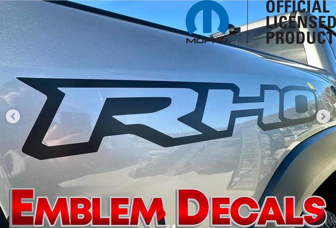 Ram 1500 RHO Solid Bed Decals Decal 2025 2026 EXACT Size to OEM - Etsy