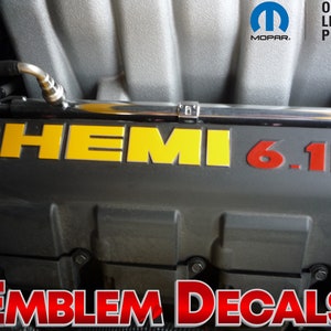 Chrysler 300 6.1L Hemi Engine Decal SRT8 2005 2006 2007 2008