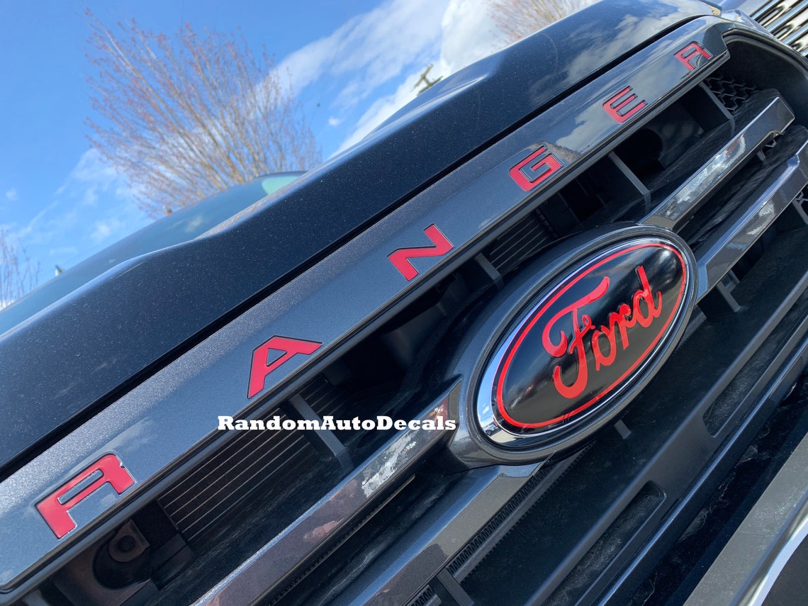 Ford Ranger Grill COMBO Emblem Insert Decals 2019 2020 2021 Etsy