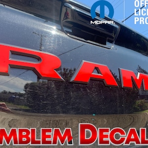 RAM 1500 Tailgate Emblem Decals 2025 USA Designs and Solid Colors