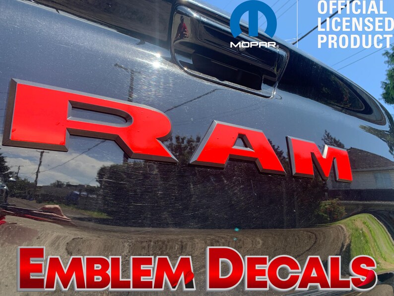 RAM 1500 Tailgate Emblem Decals 2025 2026 REBEL - Etsy