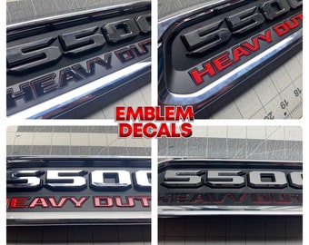 Ram 2500 "HEAVY DUTY" Hood Emblem Decal Overlay 2019 2020 2021 2022 2023 2024