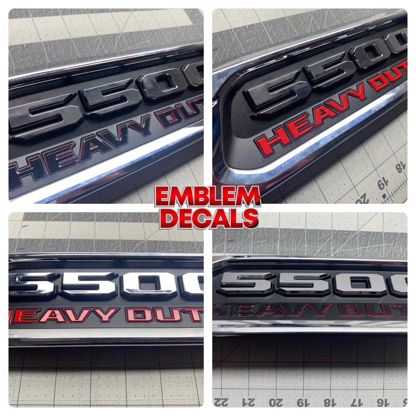 2pack New 3500 Heavy Duty Emblems Left Right Side 3D