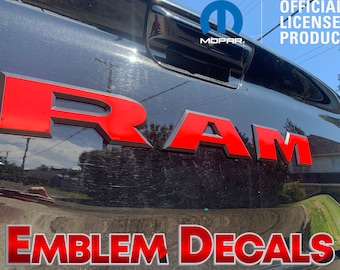 RAM 1500 Tailgate Emblem Decal USA Designs & Solid Colors 2025 2026