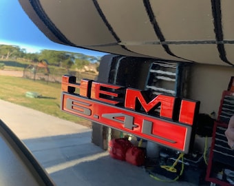 RAM 3500 "6.4L HEMI" Fender Emblems Overlay Decal 2019 2020 2021 2022 2023 2024