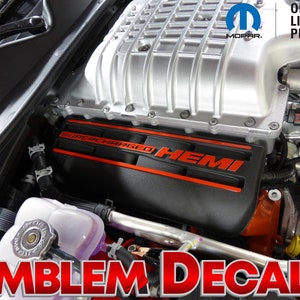 Dodge Demon Engine Decal 15 16 17 18 / 19 20 21 22 SEE NOTES