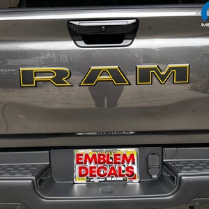 RAM 1500 TRX Tailgate Package Emblem Overlay 2 TONE Decal 2021 2022 2023 2024