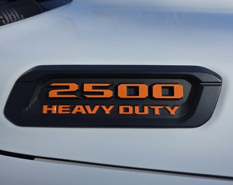 RAM "2500" and "HEAVY DUTY" Hood Emblems Overlay Decals 2025 2026