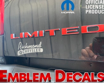 Ram 3500 "LIMITED" Emblem Decal Overlay Decal 2025 2026