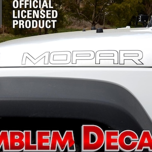 Jeep Wrangler MOPAR Hood Decals 2009 2010 2011 2012 2013 2014 2015 2016 2017