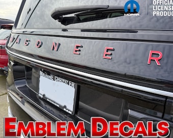 Jeep WAGONEER Rear Liftgate Emblems Overlay Decal 2022 2023 2024 2025 2026