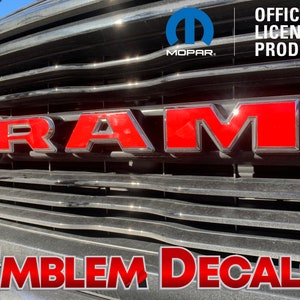 RAM 1500 DT Grill Emblem Decals 2019 2020 2021 2022 2023 2024