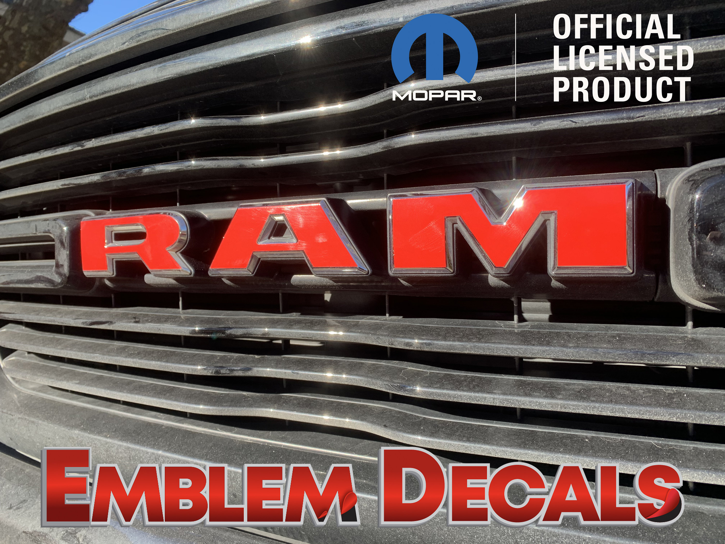 RAM 1500 DT Grill Emblem Decals 2019 2020 2021 2022 2023 2024