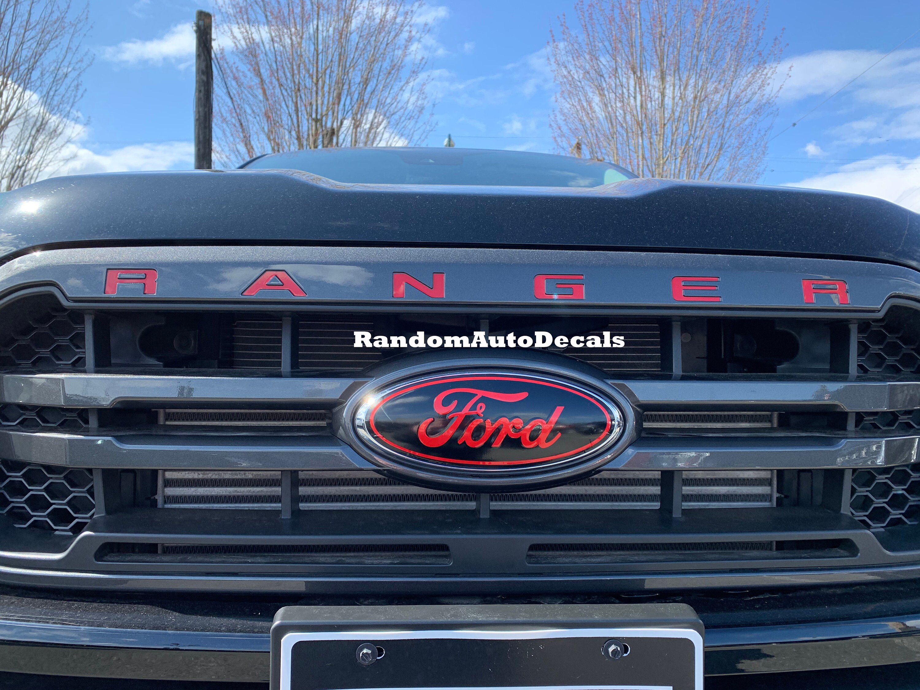 Ford Ranger Grill COMBO Emblem Insert Decals 2019 2020 2021 Etsy