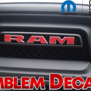 CLASSIC / WARLOCK Only RAM Grill Emblem Decals 2019 2020 2021 2022 2023 2024