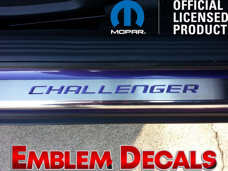 Dodge Challenger Door Sill Plate Decal 2008 2009 2010 2011 2012 2013 ...