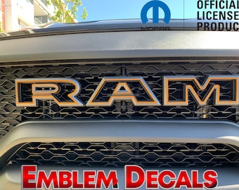 Ram 1500 RHO Grill " R A M " Emblem Overlay Decal 2025 2026 2027
