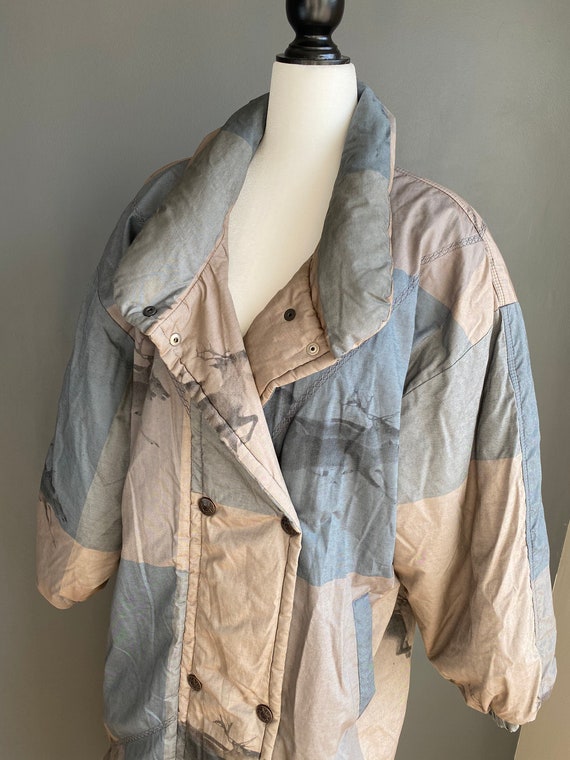 80s Vintage Lutha Down Feather Long Coat Made in F